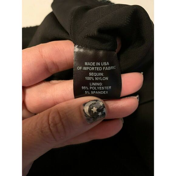 Drew Silver Pink Gray Sequin one shoulder blouse Size Medium - Picture 4 of 9